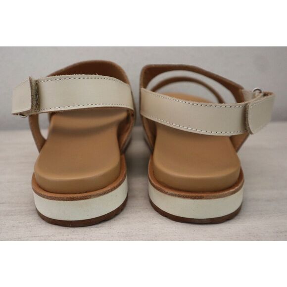 Nisolo Women's Sz 8.5 Bone/Beige Go-To Flatform 2.0 Leather Sandals - Picture 4 of 15